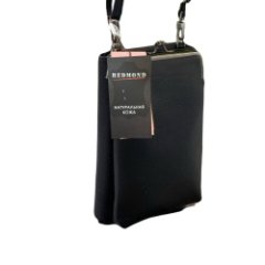 07К Сумка женская натуральная кожа (black) (Черный/13*20*4/натуральная кожа/Redmond)