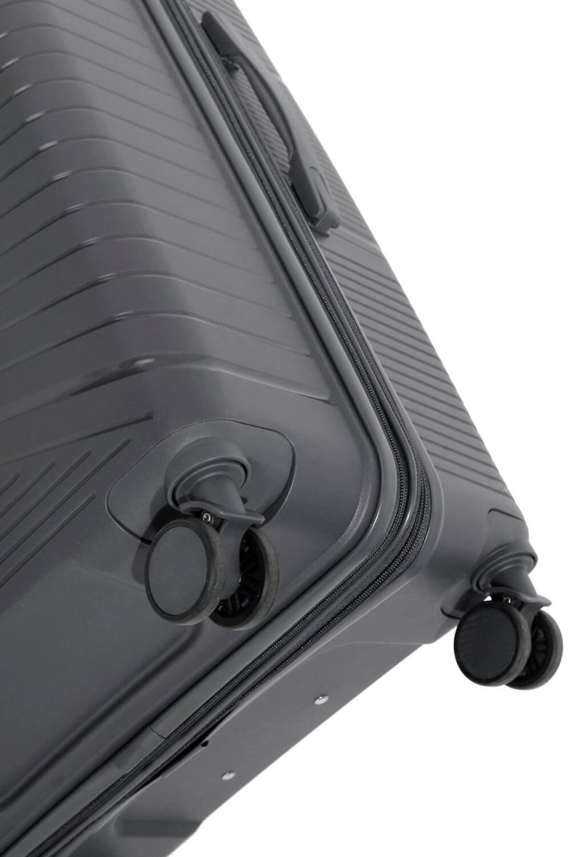 49M-008-424 Чемодан 4-х колесный (серый/44*69*29/полипропилен/M/4,0 кг/75 литров/Eberhart)