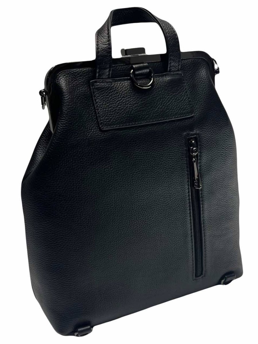 8589К Рюкзак женский натуральная кожа (black) (Черный/27*30*10/натуральная кожа/Redmond)