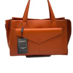 1015К Сумка женская натуральная кожа (orange) (оранжевый/31*21*11/натуральная кожа/Redmond)
