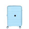 EN9520-24-9 (FABRETTI) Чемодан 4-х колесный 100% полипропилен  (Голубой/45*66*26/полипропилен/M/FABRETTI)