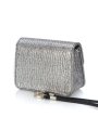 3687 Сумка женская серебро/черный (Серебро/17*13*8,5/Экокожа)