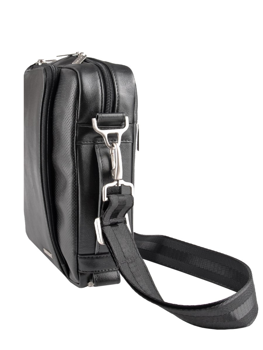 67469 Сумка МЭТЬЮ SPORT кожа перфорированная черный (Черный/21*24*7/натуральная кожа/R.Blake)