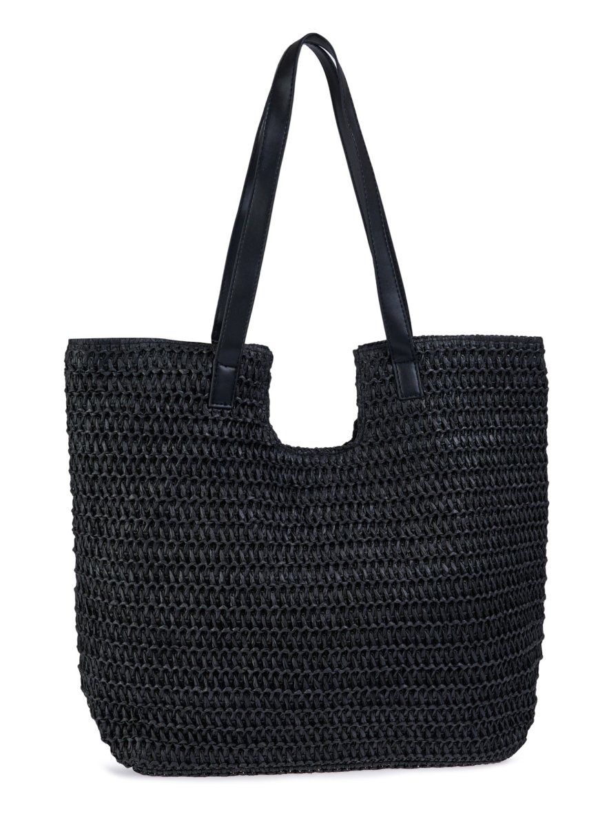 HL 61-048112 Сумка пляжная целлюлоза (черный) (черный/35*28*15/целлюлоза/Hogerland)