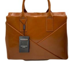 143К Сумка женская натуральная кожа (camel) (рыжий/34*26*13/натуральная кожа/Redmond)