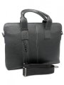 102-21817-1 Портфель мужской кожа (Пеллекон) (черный/36*27*6/натуральная кожа/PELLECON)