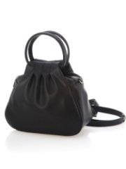 3863 Сумка-рюкзак женская (чёрная) (Черный/искусственная кожа)