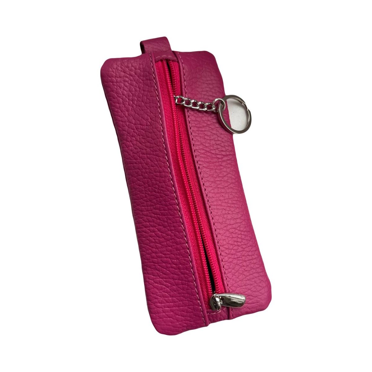 КМ-3 Ключница (Флоттэр, фуксия) (фуксия/15*7*0,5/натуральная кожа/ТОП МАРКА)