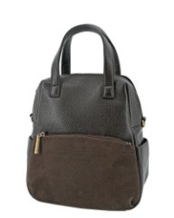 В2760-01140 Сумка-рюкзак женская (коричневый) (Коричневый/18*27*10/натуральная замша/экокожа/S/Bagsland)