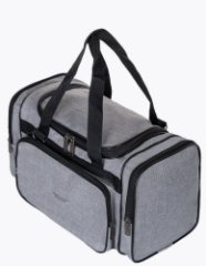 М-109 Сумка спортивная катионик серый (Серый/40*25*20/полиэстер/NTL Continent)