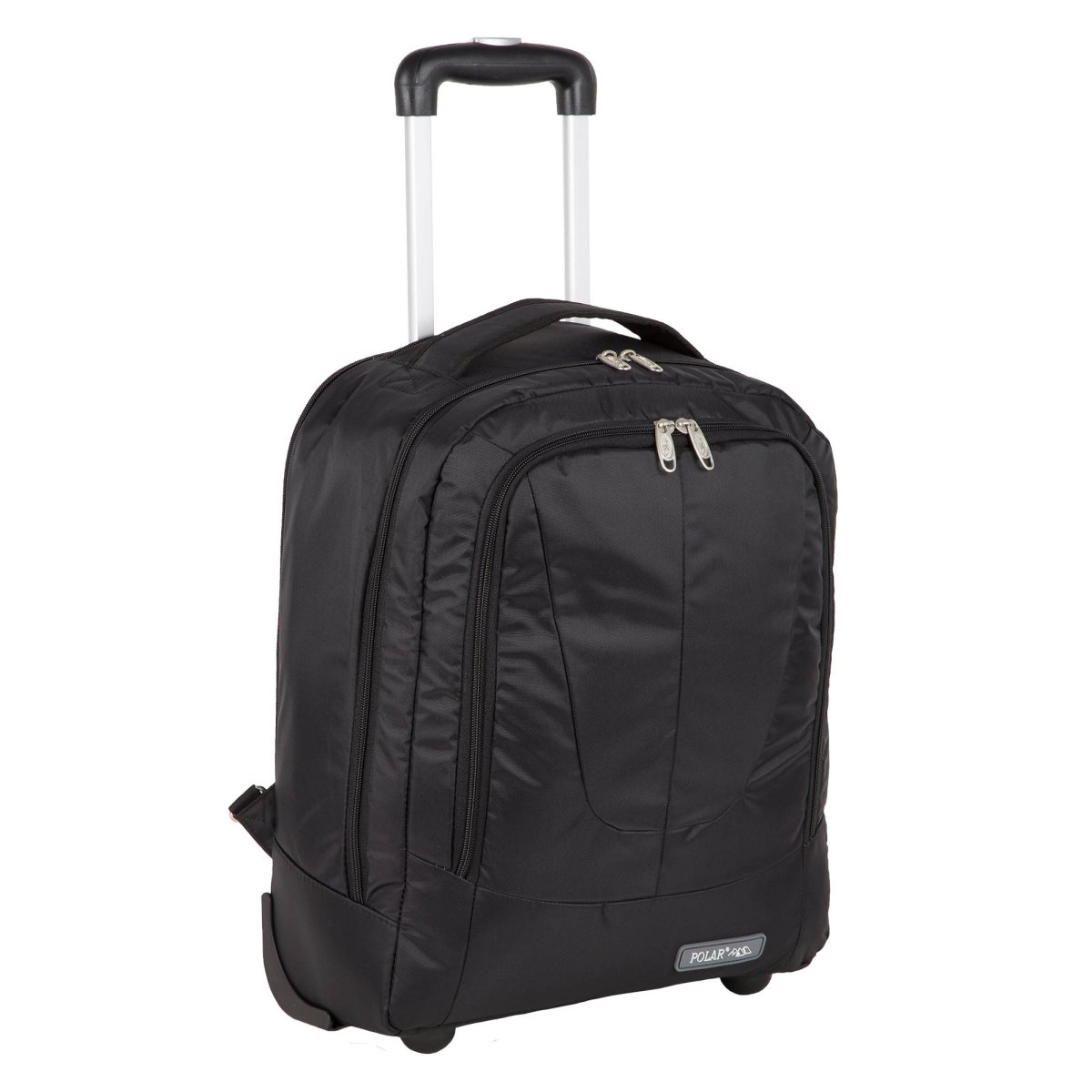 П7102 (черный) Рюкзак с телегой на колесах текстиль (Черный/38*49*19/полиэстер/Polar)