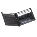 0460-53 Зажим для купюр KARYA (Черный/11*8*1/натуральная кожа)