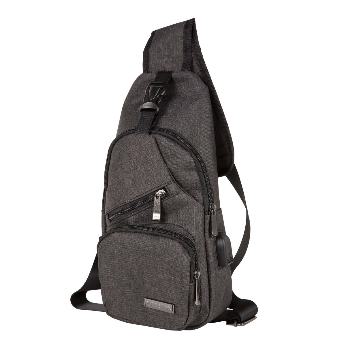 П0140-05 (Black) рюкзак однолямочный текстиль (черный/17*32*6,5/полиэстер/0,33 кг/3,5 литра/Polar)