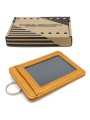 102-717-15 Чехол д/пропуска (Пеллекон) (жёлтый/10,8*7,8/натуральная кожа/PELLECON)