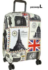 7007 чехол для чемодана (L) (Белый/бифлекс/L/VIP COLLECTION)