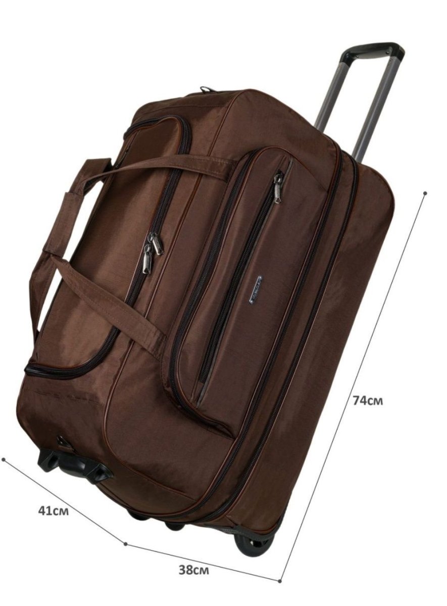 М-5801 Сумка на колесах St-wash коричневый (коричневый/74*38*36/полиэстер/NTL Continent)