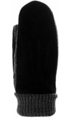 430W black/gray варежки Malgrado (7,5) (Черный/серый/7,5/натуральная замша/трикотаж/Malgrado)