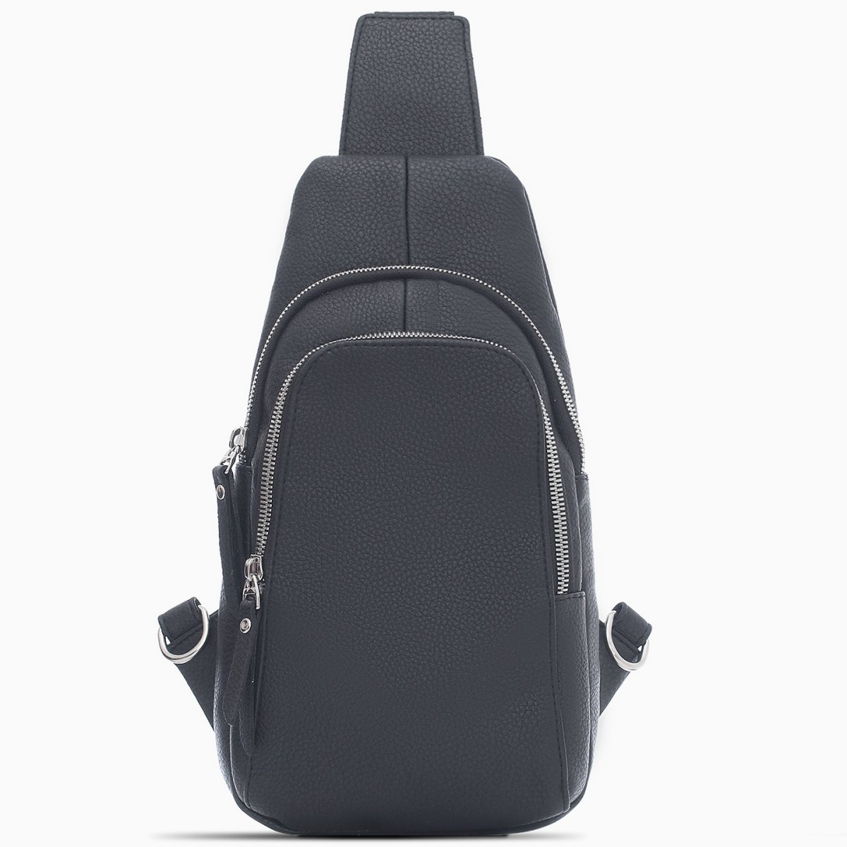 2411VN Сумка-рюкзак на одной лямке Черный (черный/16*32*5/экокожа/Richet)