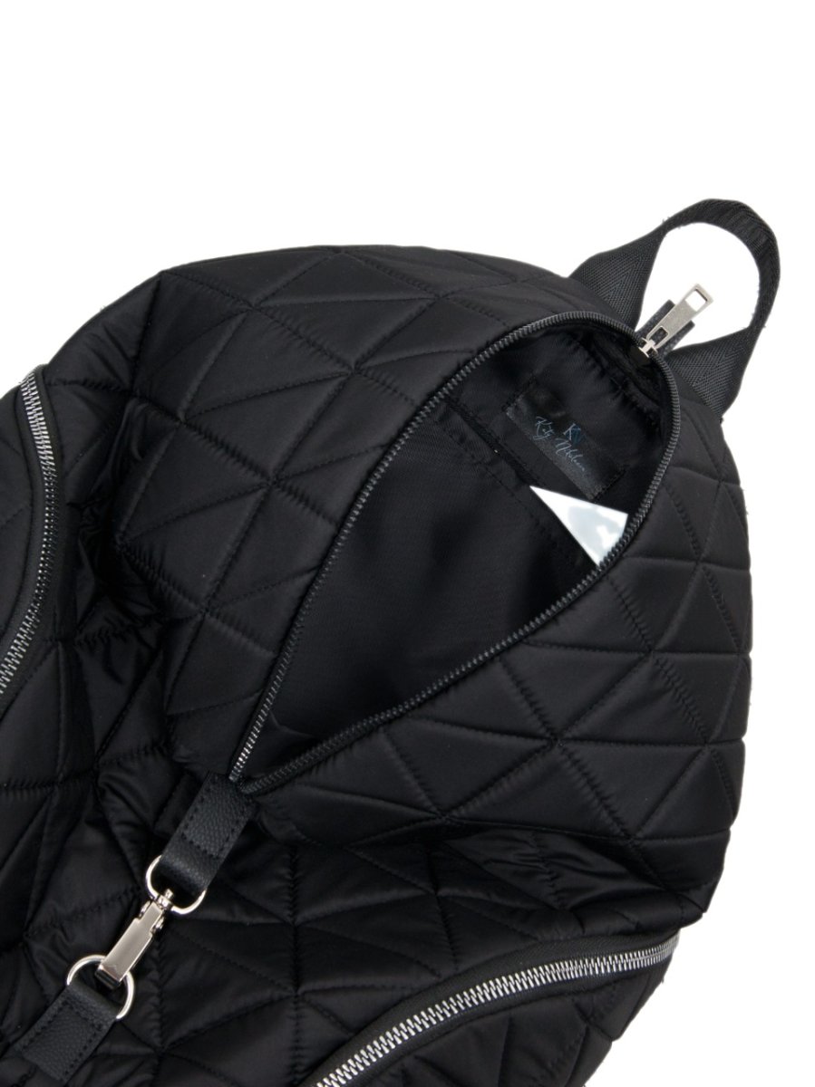 709-3030404/1 Рюкзак черный+треугольники+карабин+мягк. лямки (Dewspo) (Черный/29*37*16/текстиль/KATY NIKOLAEVA)