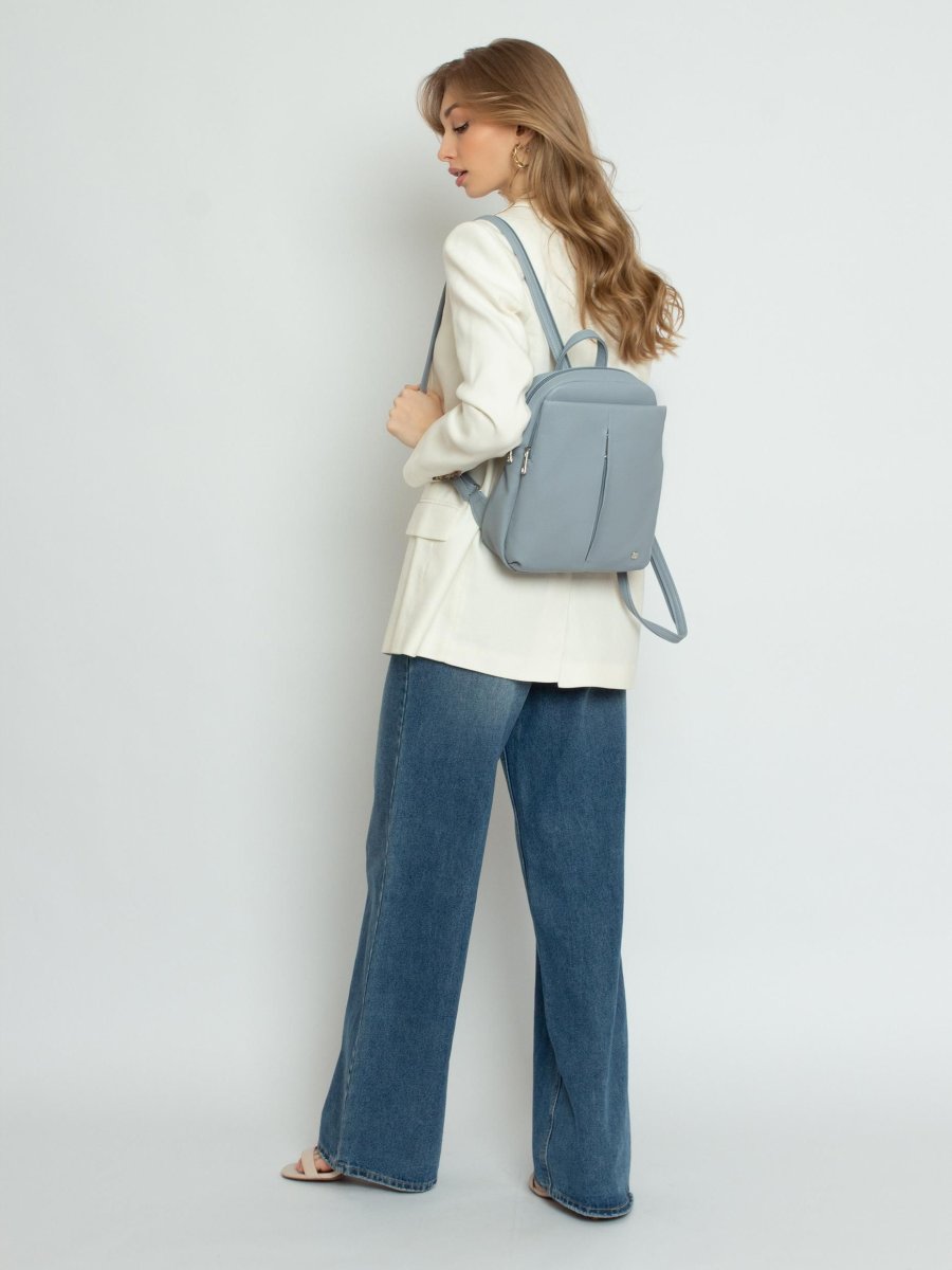 1005VN Рюкзак женский Голубой (Голубой/23,5*28,5*11/Экокожа/Richet)