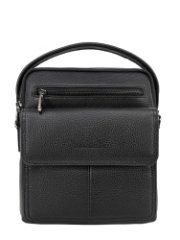 102-81745-1 Сумка мужская кожа (Пеллекон) (черный/21,5*24*7,5/натуральная кожа/PELLECON)