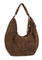 HL 19-344115 Сумка женская замша/экокожа (т.бежевый) (темно-бежевый/38*43*8/натуральная замша/экокожа/Hogerland)