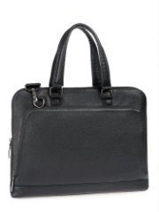 HL 11-607115 Сумка мужская натуральная кожа (А4) (черный) (черный/36,5*28*6/натуральная кожа/Hogerland)